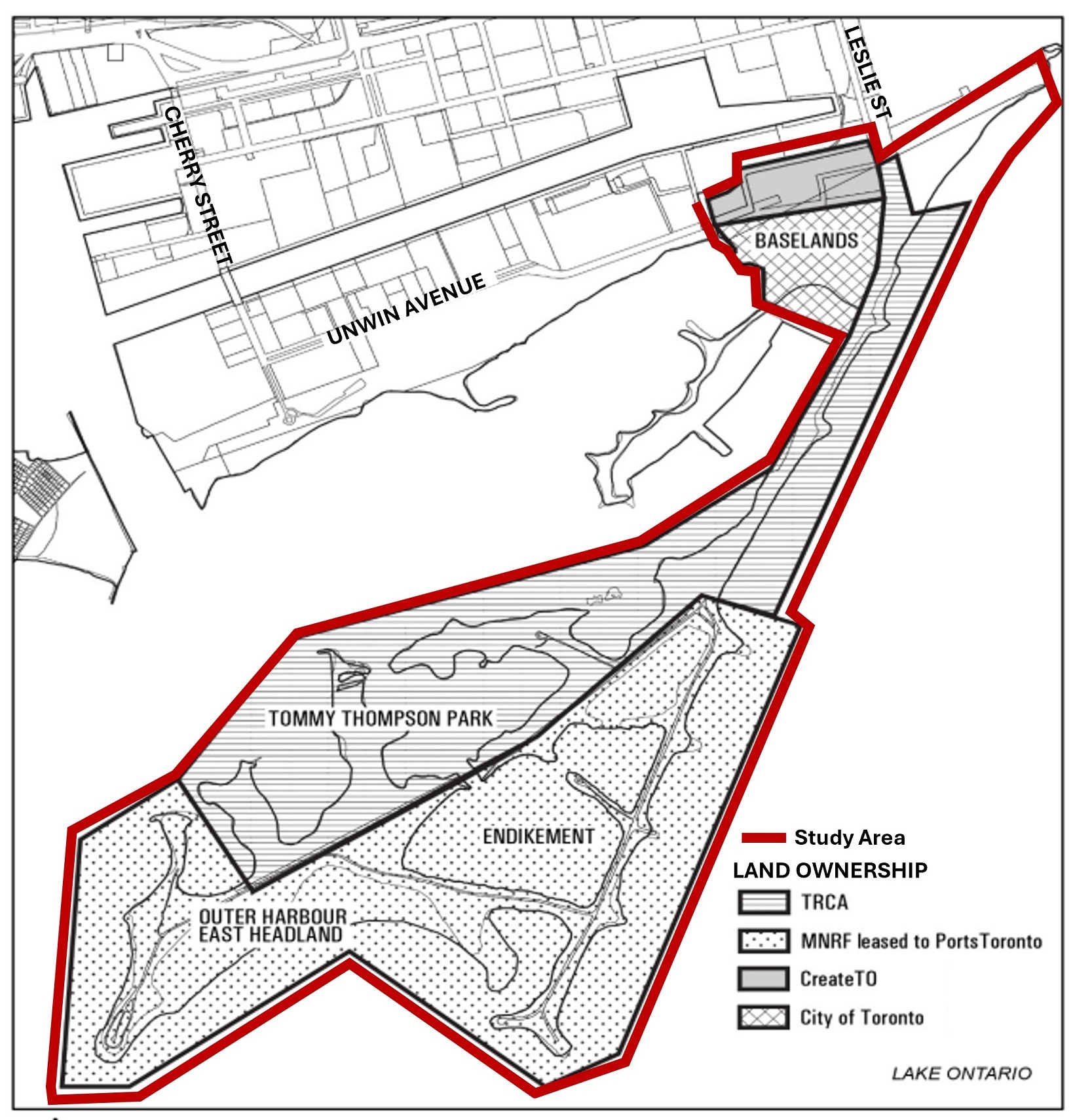 Tommy Thompson Park Visitor Experience Plan study area map