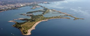 An aerial photograph of Tommy Thompson Park